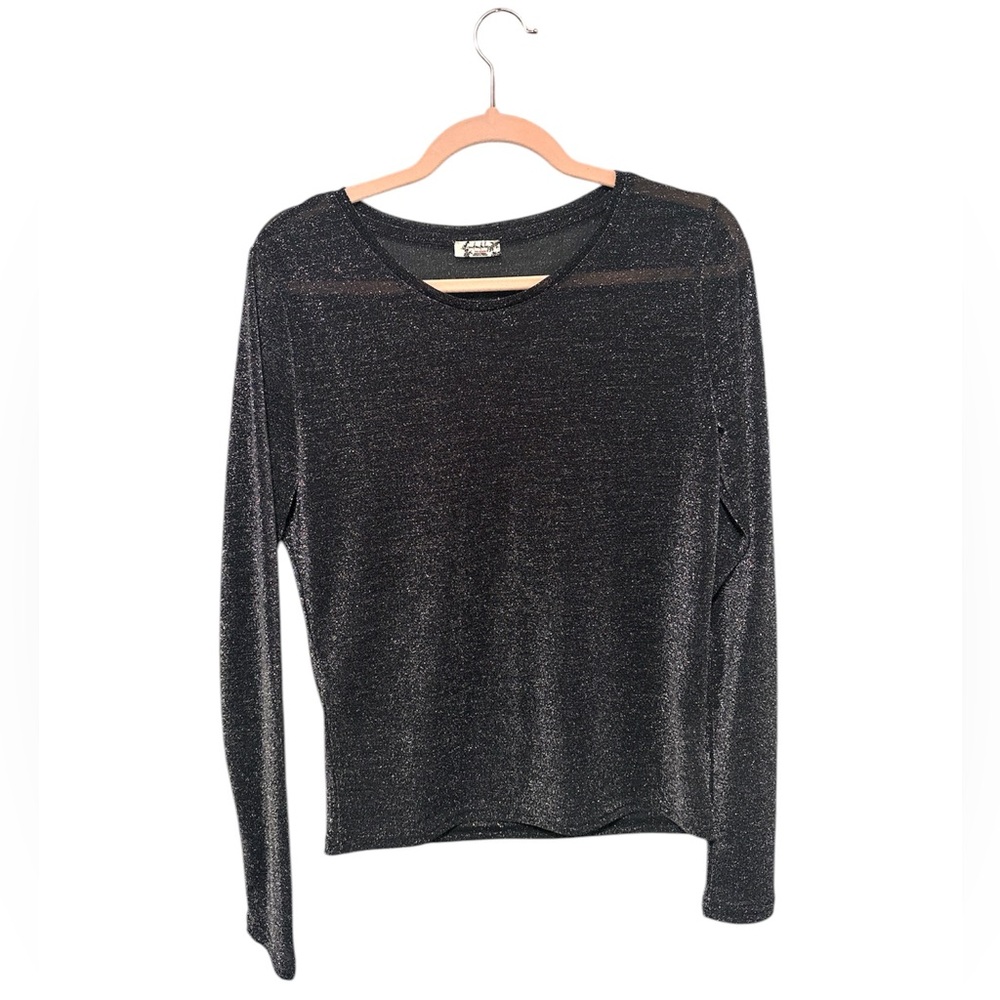 Sheer glitter free people top - Size L